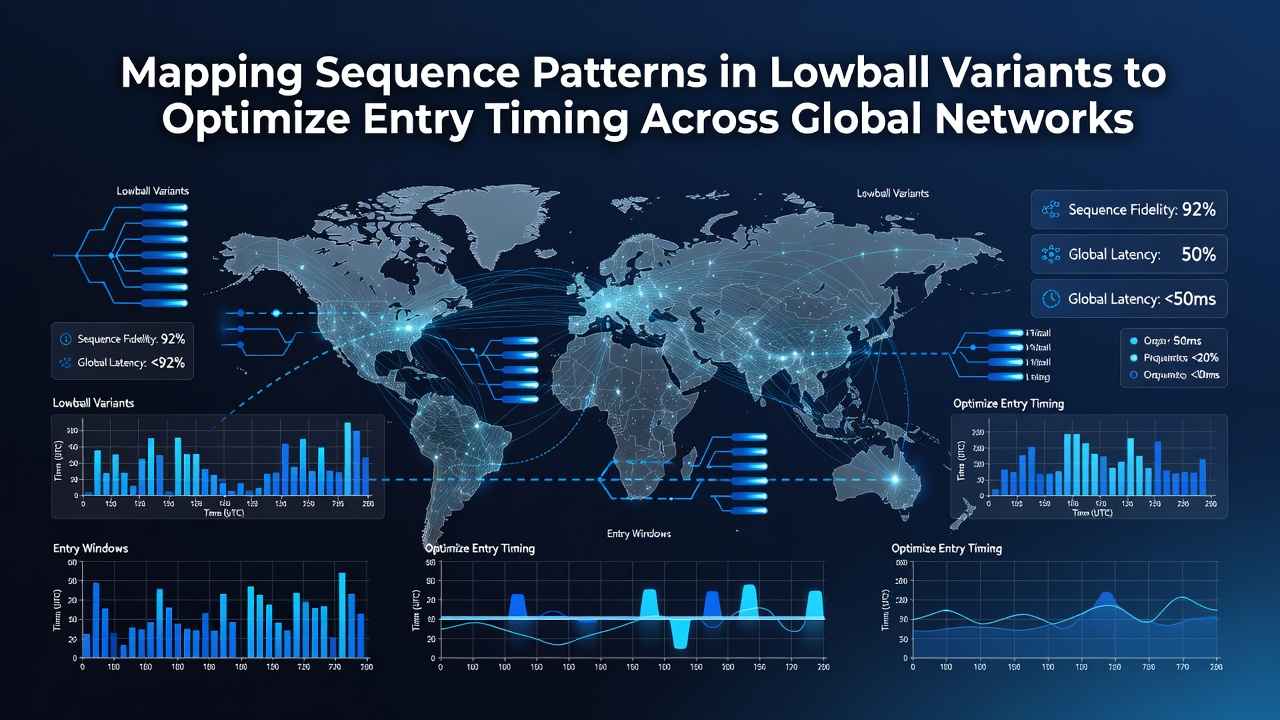 Network diagram illustrating sequence pattern flows between lowball variants and global entry points