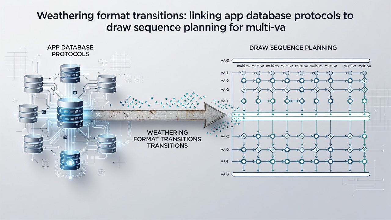 Diagram showing connections between app databases, draw sequences, and capital flow management